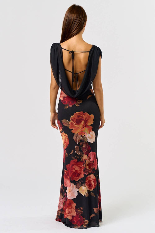 Autumn Floral Maxi Dress