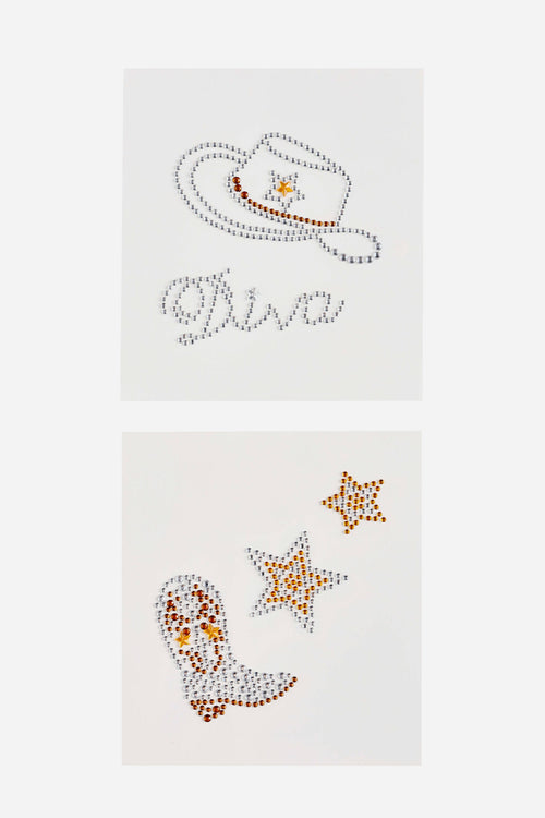 Cowgirl Diva - Rhinestone Tattoo Set