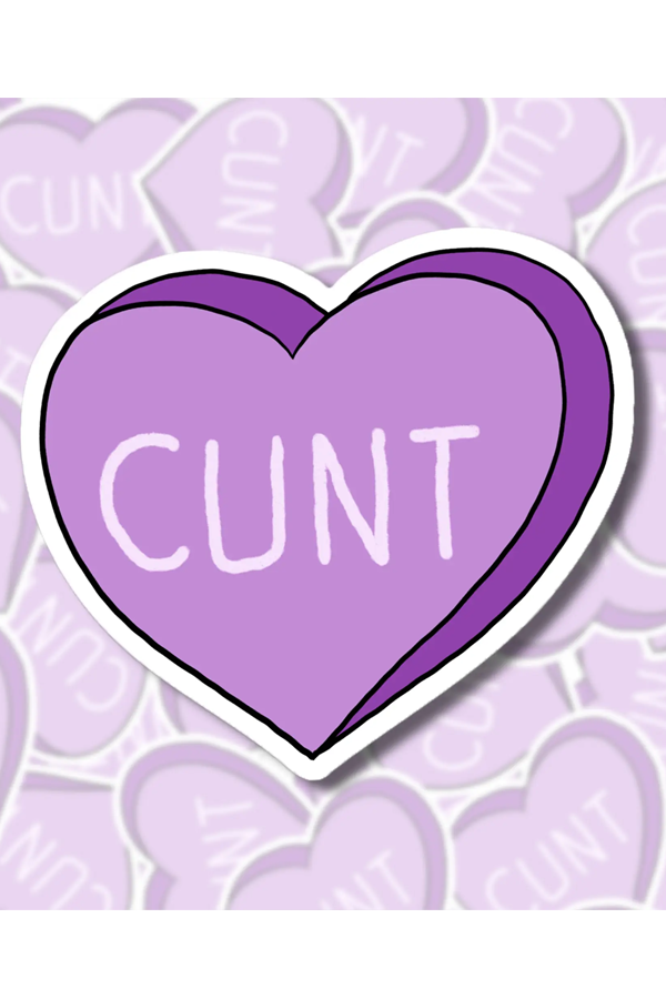 Heart Candy C*nt Sticker