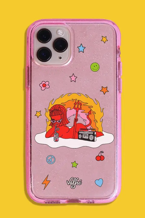Give Em' Hell Glitter Phone Case