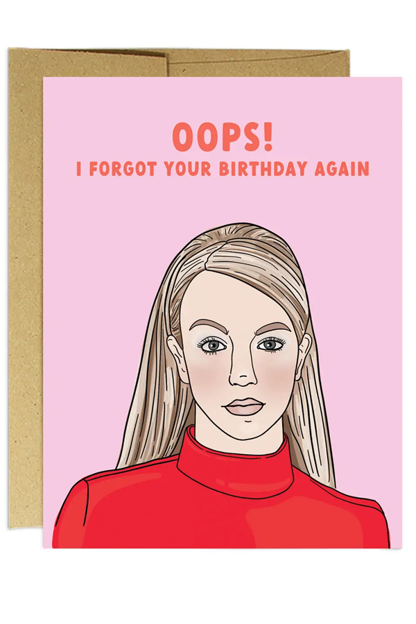 Oops, Birthday Britney Spears Card
