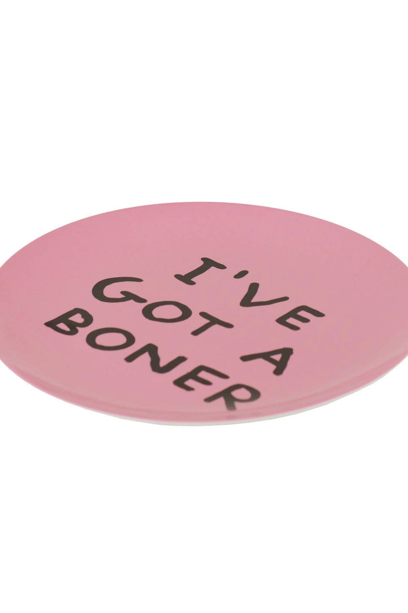 I've Got A Boner Melamine Plate X David Shrigley